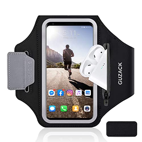 Sportarmband Handy Universal, Handyhalterung Joggen Mit Kopfhörer Tasche Running Armband für iPhone 14 Pro Max/14 Pro/13 Pro/12/11/XS/8 Handytasche für Joggen Running Bis zu 6,9"