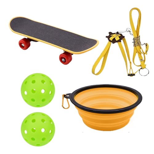 Pet Tortoise Toys, Engaging Turtle Games, Active Turtle Play, Skateboard Feeding Toy, Tortoise Enrichment Ball, Feeding Balls Tortoise Toy, Pet Toys Turtle Skateboard, Tortoise Accessories