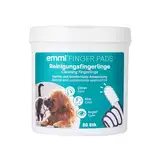 Emmi-pet Finger-Pads für Hunde & Katze, Einweg-Reinigungsfingerlinge für Ohren, Kinn & Augen, Reinigungstücher zur Pflege & Hygiene 50Stück