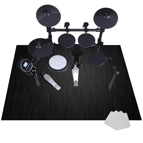 JaevKwzy Elektronisch Schlagzeug Teppich Snare Drum Rug - Schallschutz Teppich - Schallschutzmatte - Drum-Teppich - rutschfeste Trommelmatte - Schalldicht Teppiche 180 x 140 cm