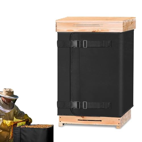 Bienenstock Schutzhülle Wasserdicht 600D Oxford Stoff Hive Abdeckung Isolierung Winddicht Einstellbare Bienenstock Abdeckplane Imker Zubehör für alle Jahreszeiten, 191x60cm