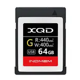 INDMEM 64GB XQD Card Tough MLC XQD 5X Flash Memory Card High Speed G Series (Read 440MB/s and Write 400MB/s)