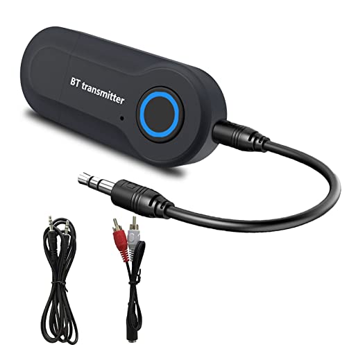 Bluetooth 5.0-Sender, Tragbarer Bluetooth-Adapter Mit Niedriger Latenz, Kabelloses 3,5-Mm-Bluetooth-Stereo-Audio FüR Fernseher, KopfhöRer, Mp3, Mp4