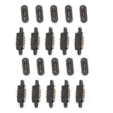 Wanjorlay 10 Paar Federbelasteter Magnetischer Pogo-Pin-Anschluss 3 Positionen Magnete Abstand 2,3 Mm DurchgangslöCher MäNnlich-Weibliche Sonde