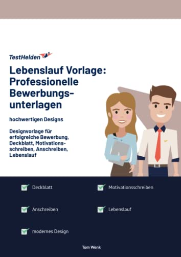 Lebenslauf Vorlage: Professionelle Bewerbungsunterlagen I hochwertigen Designs I Designvorlage für erfolgreiche Bewerbung, Deckblatt, Motivationsschreiben, Anschreiben, Lebenslauf