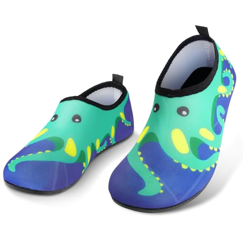 AOOSU Badeschuhe Kinder Schwimmschuhe Mädchen Wasserschuhe Jungen, Strandschuhe Schnell Trocken Badesoken Kleinkind Barfuss Schuh für Mädchen Jungen Baby Beach Pool 28-29