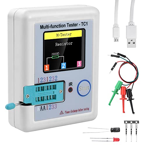 DollaTek 1.8inch Bunte Display Pocketable Multifunktionale TFT Hintergrundbeleuchtung Transistor LCR-TC1 Tester für Diode Triode Kondensator Widerstand Transistor LW21