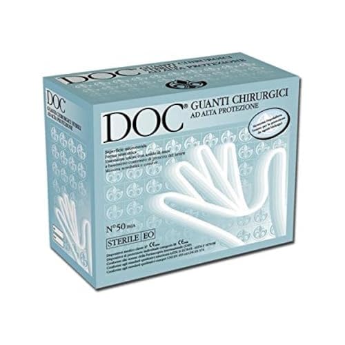 GIMA DOC Sterile Einweghandschuhe aus Latex, Gr. 7, Packung mit 50 Paar