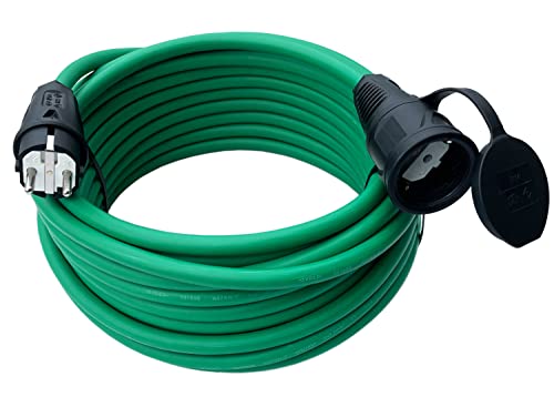 Verlängerungskabel Kabel 230V IP44 H07RN-F 3x2,5mm Gummikabel in GRÜN 10m