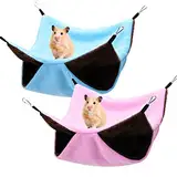 olyee 2 Stück Meerschweinchen Hängematte, Hängematte für Kleintiere, Kuschelhöhle Meerschweinchen, Weiche und Warme Haustiere Käfig Haustier Hängematte für Hamster, Frettchen Käfig, Einfarbiges