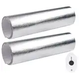 HTTYHT 2 Stück Hitzeschutz Aluminium Platte 1 mm dick Kleberücken Aluminium Glasfaserblatt Praktische Hitzeschild 30 x 100 cm Aluminisierte Hitzeschutzmatte Thermische Barriere Hitzebeständig 1000 °C