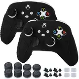 YoRHa Studded Protective Skins Cover for Xbox Series X/S Controller x 2 Black Thumb Grips x 8, Plugs x 8, Anolog Protectors x 4