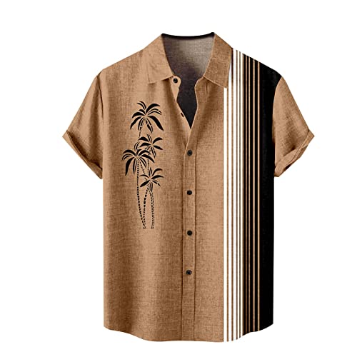 Hehiy Leinenhemd Herren Kurzarm Hemd Sommer Freizeithemd Strandhemd Baumwolle Leinen Shirts Herren Leinenhemd WeißEs Strandhemd MäNner