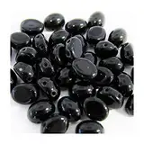 24 stk PRECIOSA Candy Perlen 2-Loch Oval Glas Cabochon (wie Samos Par Puca) Schwarz, 4 x 6 mm (PRECIOSA Candy beads 2-hole oval glass cabochon (like Samos par Puca) black)