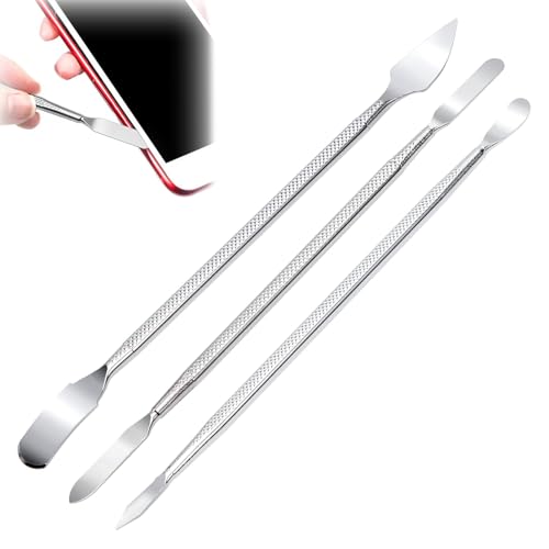 AONAYO 3 Stück Metall Spudger Reparatur Öffnungswerkzeug,Brechstange Doppelkopf Demontage Reparaturset,Für Ipad, Tablets, Laptops, Mobiltelefone, Elektronikgerät