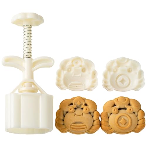 Wdbild Ausstechformen, Multifunktionales Dessertformen-Set, Dessert-Presswerkzeug, Dessert-Formwerkzeug, Grüne-Bohnen-Kuchenformen, ABS-Textur zum Backen