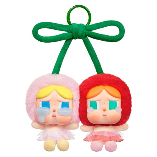 POP MART Crybaby Crying for Love Series-Vinyl Plush Hanging Card (Love You Cherry Much) Sammelfiguren Sammler Kunstspielzeug Spielzeug Figuren Geschenk 1PC