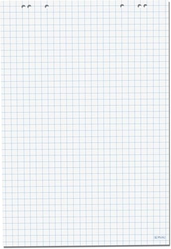 Herlitz Flipchartblock 65 x 98cm 20 Blatt, kariert, 80g/m² FSC Mix, 5 Stück (kariert - 10 Blöcke)