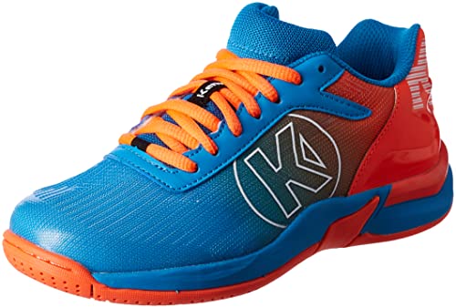 Kempa Attack 2.0 JUNIOR Sneaker, Mehrfarbig Kempablau Fluo Rot 01, 28 EU Schmal