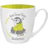 GRUSS & CO Anti-Stress-Tasse Motiv "Studenten" | Tasse mit Spruch, 45 cl, New Bone China | Geschenk für Ihn | 45500