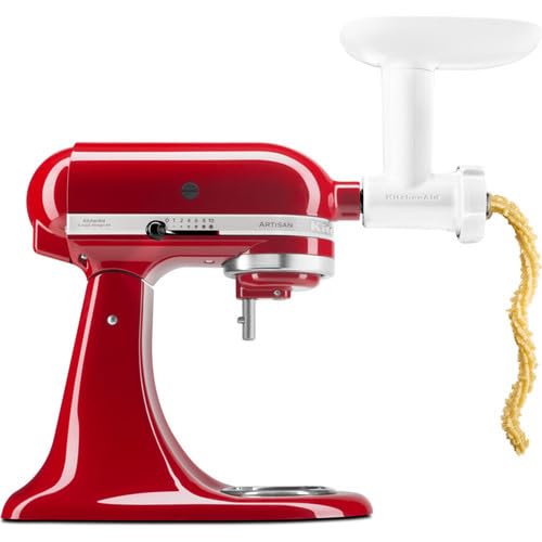 KitchenAid Zubehör Fleischwolf - 5KSMFGCA - Zerkleinerer für Kitchen aid Küchenmaschine - Gemüsezerkleinerer - mit Spritzgebäckvorsatz in 5 Formen