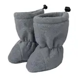 Hoppediz Baby Booties aus Fleece, warme Baby Winterschuhe 6-12 Monate, stone 18-21