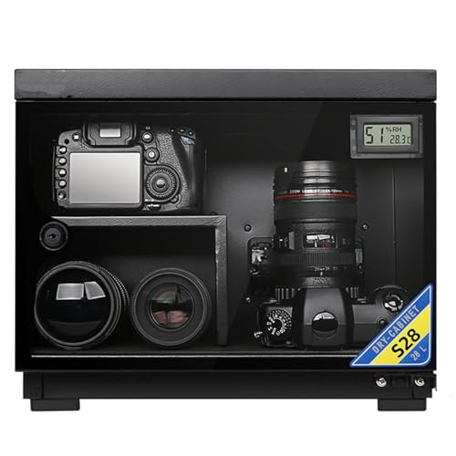 28L Trockenschrank Für Kameras mit Digitaler Feuchtigkeitskontrolle – Geräuscharmer Luftentfeuchter Für Kameraobjektive & Aufbewahrung von Fotoausrüstung, Energiesparend & Feuchtigkeitsschutz