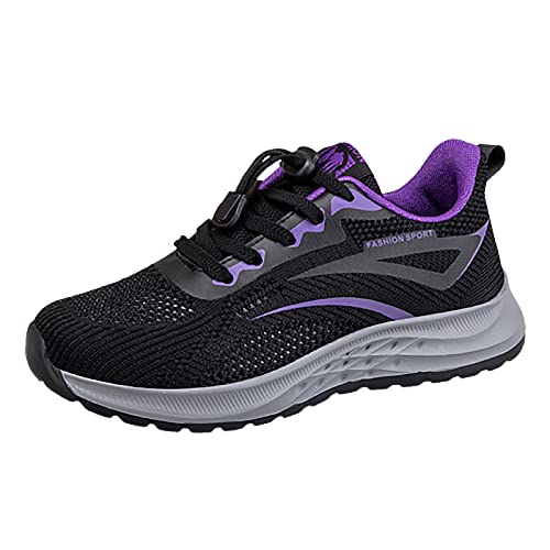 Damen Wanderschuhe Wasserdicht Damen Sneaker Grün bequeme leichte Wanderschuhe Single Mesh atmungsaktive Schuhe Anti-Rutsch-Sportschuhe Turnschuhe Damen Schwarz Sommerschuhe Damen Bequem (Black, 41)