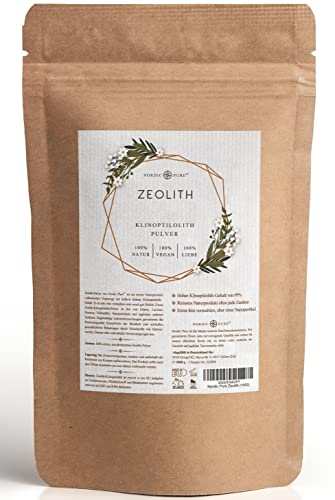 Nordic Pure Zeolith Pulver 1000g mit 95% Klinoptilolith Anteil | Premium Qualität | Extra fein