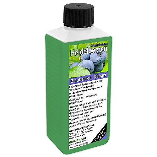 Heidelbeeren-Dünger HIGH-TECH Vaccinium NPK Düngemittel für Blaubeeren und Kulturheidelbeeren, Beet und Kübel Pflanzen düngen