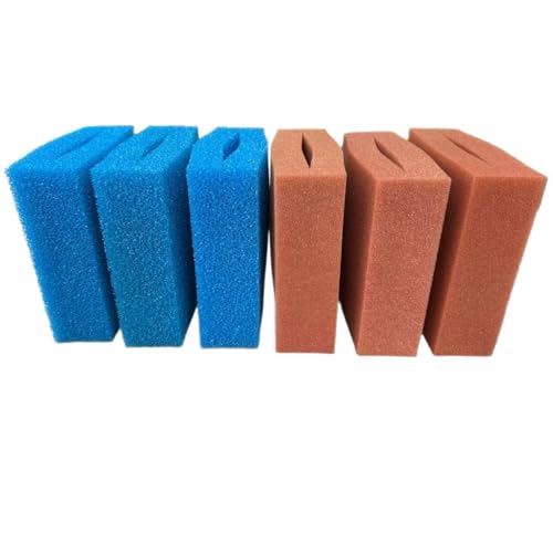 BioTec 5/10/30 Ersatzschwamm Sets passend für Oase Biotec Teichfilter/rote und Blaue Filterschwämme geschlitzt/Abmessung 25 x 25 x 8 cm/deutsche Qualität/Filterschwamm (Set Biotec 10 Oase)