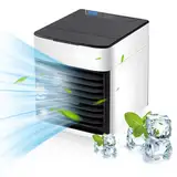 Mobile Klimaanlage,Luftkühler mit Verdunstungskühlung,Mini Klimaanlage,USB Ventilator mit Timing Funktion,4-in-1 Persönlich Mobile Klimageräte,Tragbarer Klein Klimaanlage Air Cooler