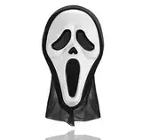 TK Gruppe Timo Klingler Kostümheld® Scream Maske Ghostmaske für Herren & Damen als Kostüm für Halloween - Ghostface Horror Verkleidung