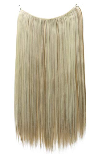 CAISHA 50cm 1 Tresse Extension mit Gummiband Extensions Haarverlängerung Haarteil Glatt Blond Mix Strähnen E107