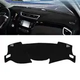 Matte Teppich Armaturenbrett Für Nissan Für Qashqai J11 2014 2015 2016 2017 2018 2019 2020 Auto Armaturenbrett Abdeckung rutschfeste Matte Instrument Teppich DashMat(A LHD Black Side)