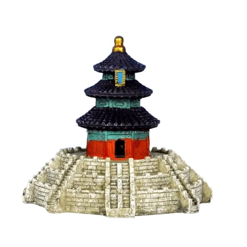 MKYKDY Statue Heimdekoration Pekinger Himmelstempel Gebetshalle Harzmodell Schreibtischornamente Heimdekorationen Geschenke für Bürotisch Schreibtisch Bücherregal