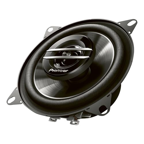 Pioneer TS-G1020F 10 cm 2-Weg-Koaxiallautsprecher Set mit 2 Lautsprechern (je 210 W max., 30 W Sinus), kraftvoller Klang, hoher Wirkungsgrad, 43 mm Einbautiefe, 106 mm Einbauausschnitt, mit Gitter