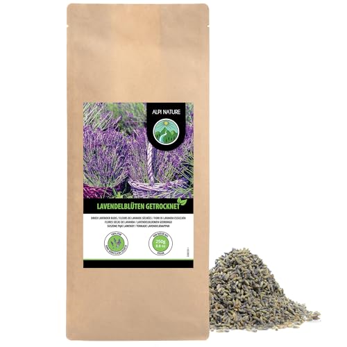 Lavendel getrocknet 250g von Alpi Nature, Lavendelblüten für Tee, Lavendelblüten getrocknet, Lavendeltee