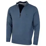 Calvin Klein Herren 1/2 Zip CK Golf Pullover - Denim - L