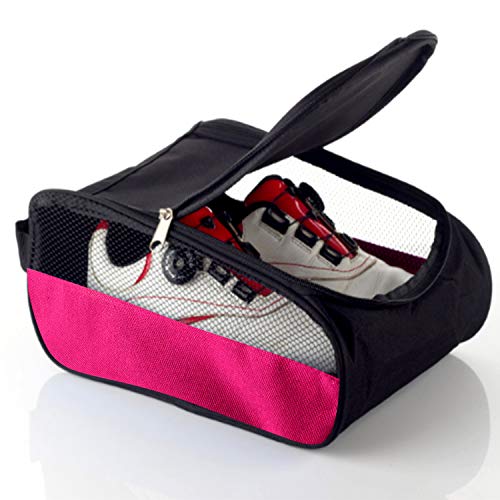 Getfitsoo Golf-Schuhtasche, Golf-Schuhtaschen, Herren/Damen, Outdoor-Reißverschlusstaschen, mit Belüftung, Sportschuhe, Tasche, Reise-Schuhbeutel, Rose, Common