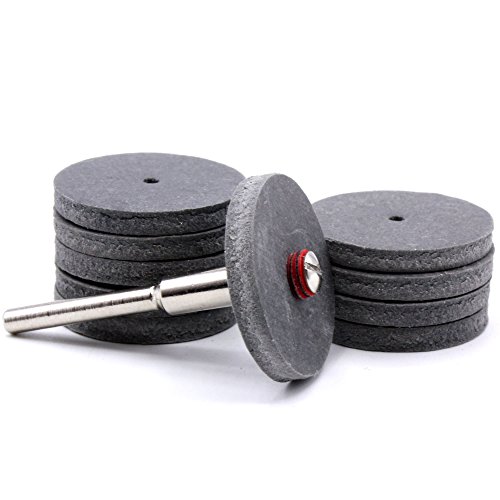 10x Gummi Polierscheiben+ 1x Aufnahmedorn Polierer 22mm für Dremel Proxxon Mini Schleifer Minischleifer Multifunktionswerkzeug