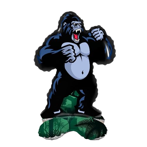 Fesnova Gorilla King Kong Folienballons,Gorilla Geburtstag Partyzubehör,Aekorationen für Babyparty,Safaripark,Dschungelsafari Motto Kindergeburtstagsparty,Safaripark,Halloween Dekorationszubehör