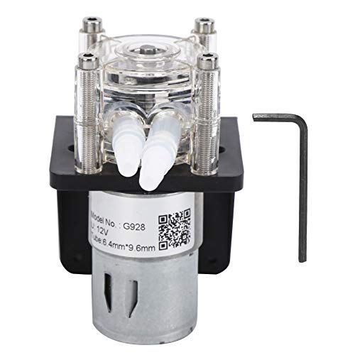 Schlauchpumpe Hochwertige Korrosionsbeständigkeit mit großem Durchfluss und transparentem PC-Kopf 500 ml/min Schlauchpumpe mit Schraubenschlüssel(12V)