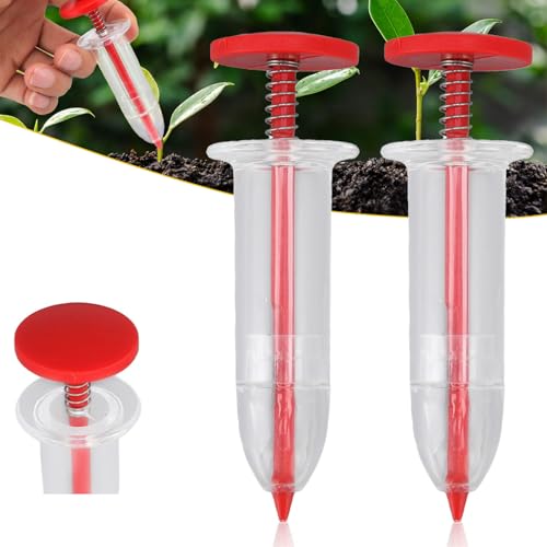 2Pcs Samen-Dosierstift zur exakten Werkzeug Pflanzen Aussaat, Saatgutspender für den Garten Pflanzmaschine, Mini-Seedmaster-Aussaat-Sämaschine, manuelles Pflanzgefäß, Gartenblumen-Pflanzensämaschine