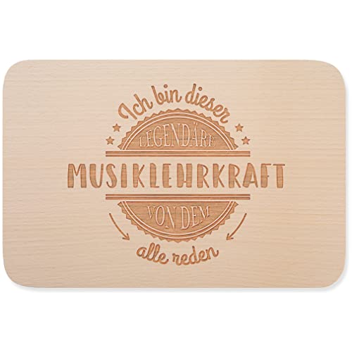 JUNIWORDS Frühstücksbrettchen, Ich bin dieser legendäre Musiklehrkraft, von dem alle reden, Holzbrett Frühstücksbrett Holzbrettchen (5061183)