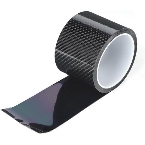 1 Stück Auto Einstiegsleisten Kohlefaser Aufkleber, Lackschutzfolie, Carbon Folie Auto Einstiegsleisten Schutz, Kratzfester Stoßstangenaufkleber, für Auto/SUV/LKW (5 cm x 5 M)