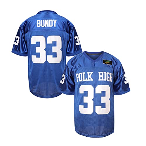 Al Bundy 33 Polk High Fußballtrikot für Herren S-XXXL Blau, Blau, 3X-Groß