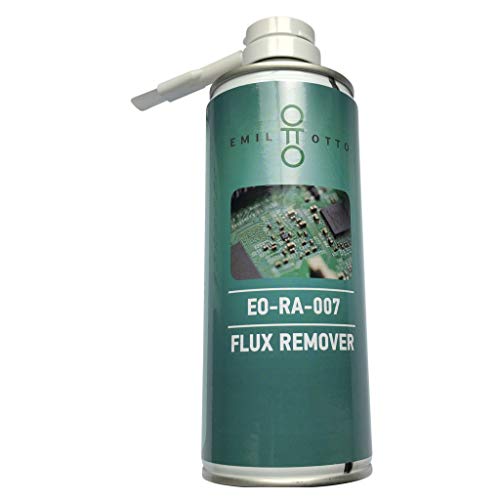 Flux-Remover/Platinenreiniger EO-RA-007 mit Bürste (Dose mit 400 ml Inhalt), optimale Reinigung, ideale rückstandsfreie Verdunstung, angenehmer Geruch