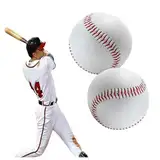 LNGJIN Baseball Ball，2 Stück Handgenäht Baseballs，Soft Baseballs，9 Inch Baseballs，PU Soft Basebälle, Training Baseball，Baseball bälle Softball，für Erwachsene und Jugendliche