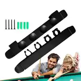 Billard-Pool-Queue-Halter, Billardstock-Halter - 4 Queue-Clips, Billard-Stick-Wandregal - Stabiles Wandregal für Pool-Queue-Sticks, stilvoller Pool-Queue-Set-Halter aus Hartholz, Pool-Zubehör